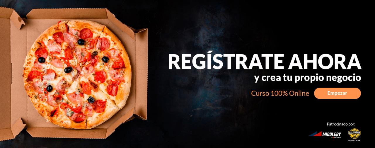 Regístrate a los cursos online de pizza